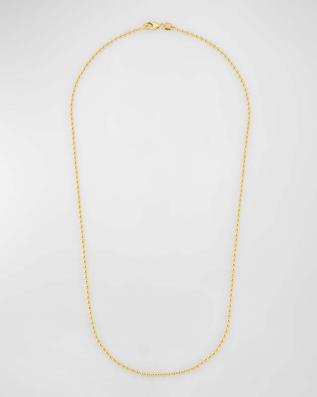 18K Yellow Gold 2mm Ball Chain, 18"L
